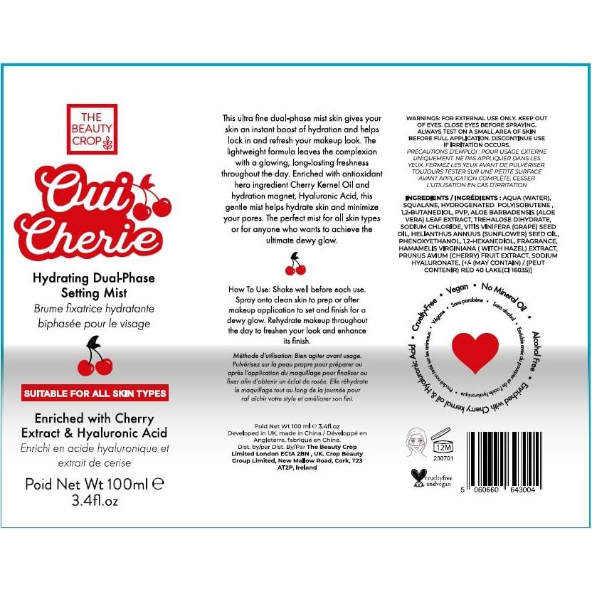 Spray Fijador Hidratante El Beauty Crop Oui Cherie 75 ml