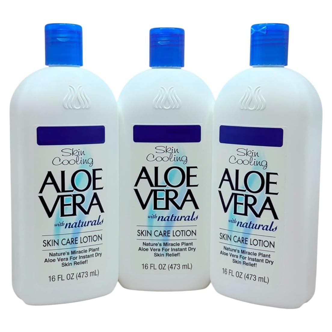 Loción Hidratante de Aloe Vera Puro 473 ml - Paquete de 3