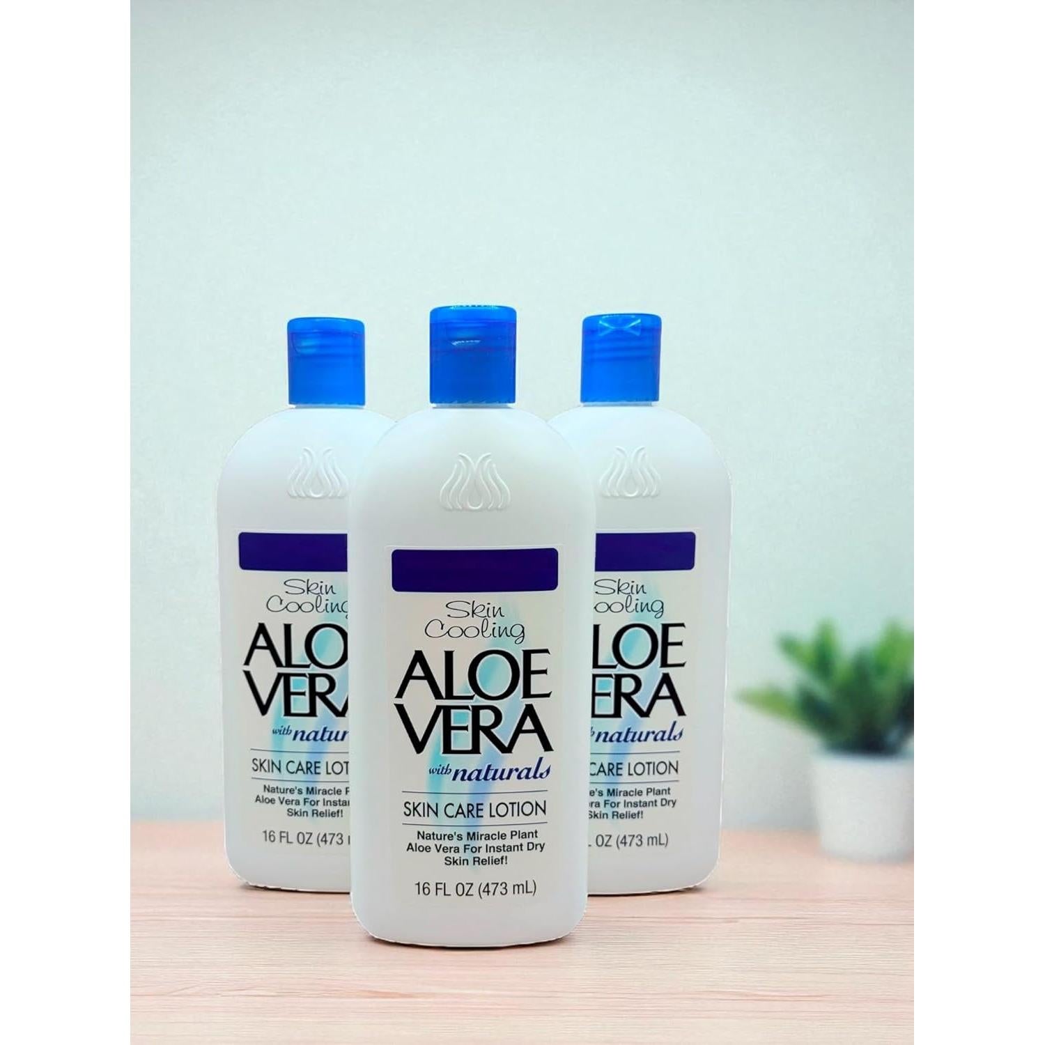 Loción Hidratante de Aloe Vera Puro 473 ml - Paquete de 3