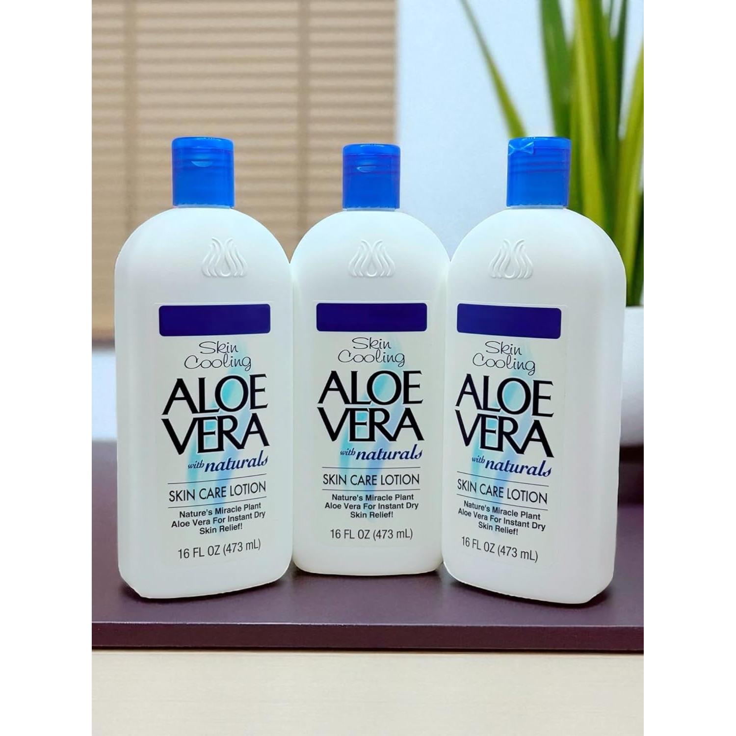 Loción Hidratante de Aloe Vera Puro 473 ml - Paquete de 3