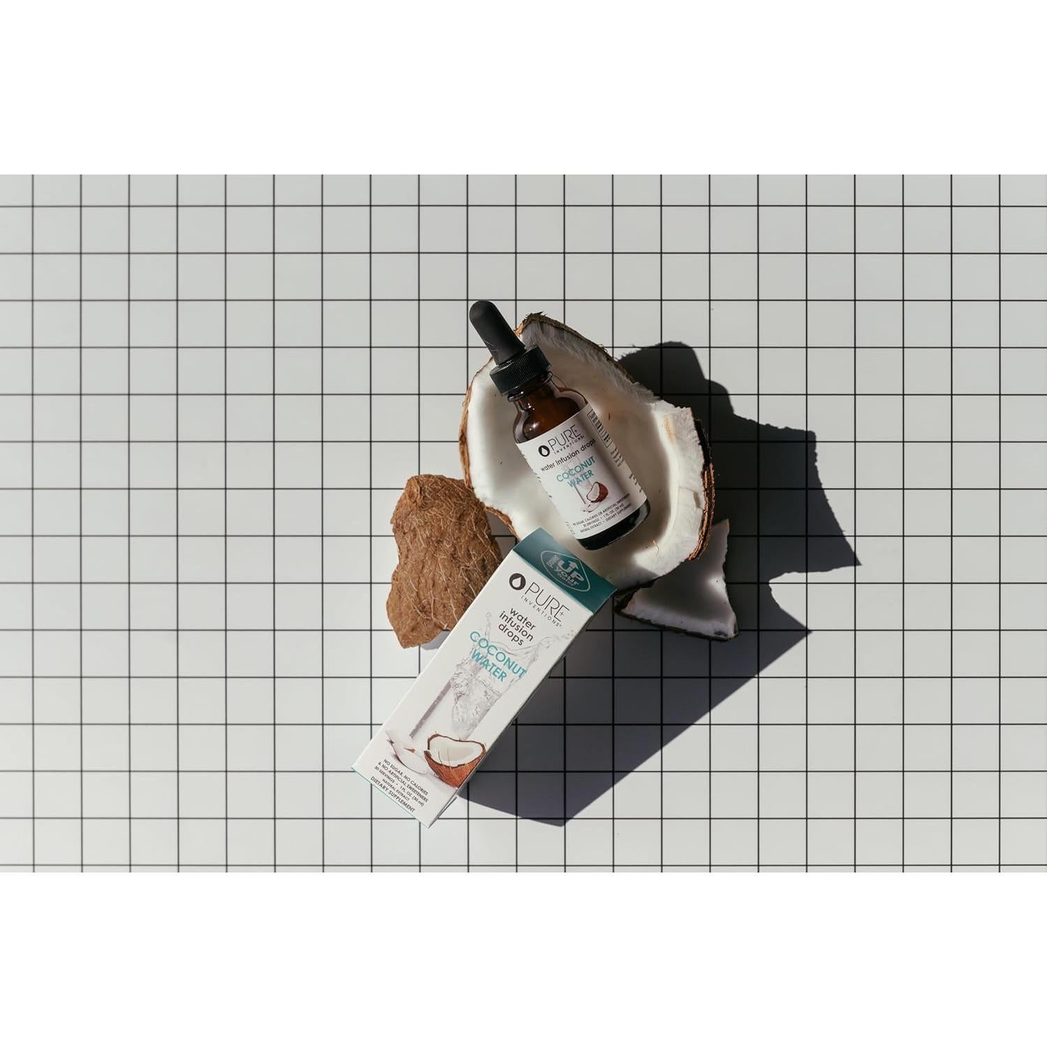 Gotas Hidratantes de Agua de Coco Pure Inventions - 30 Porciones