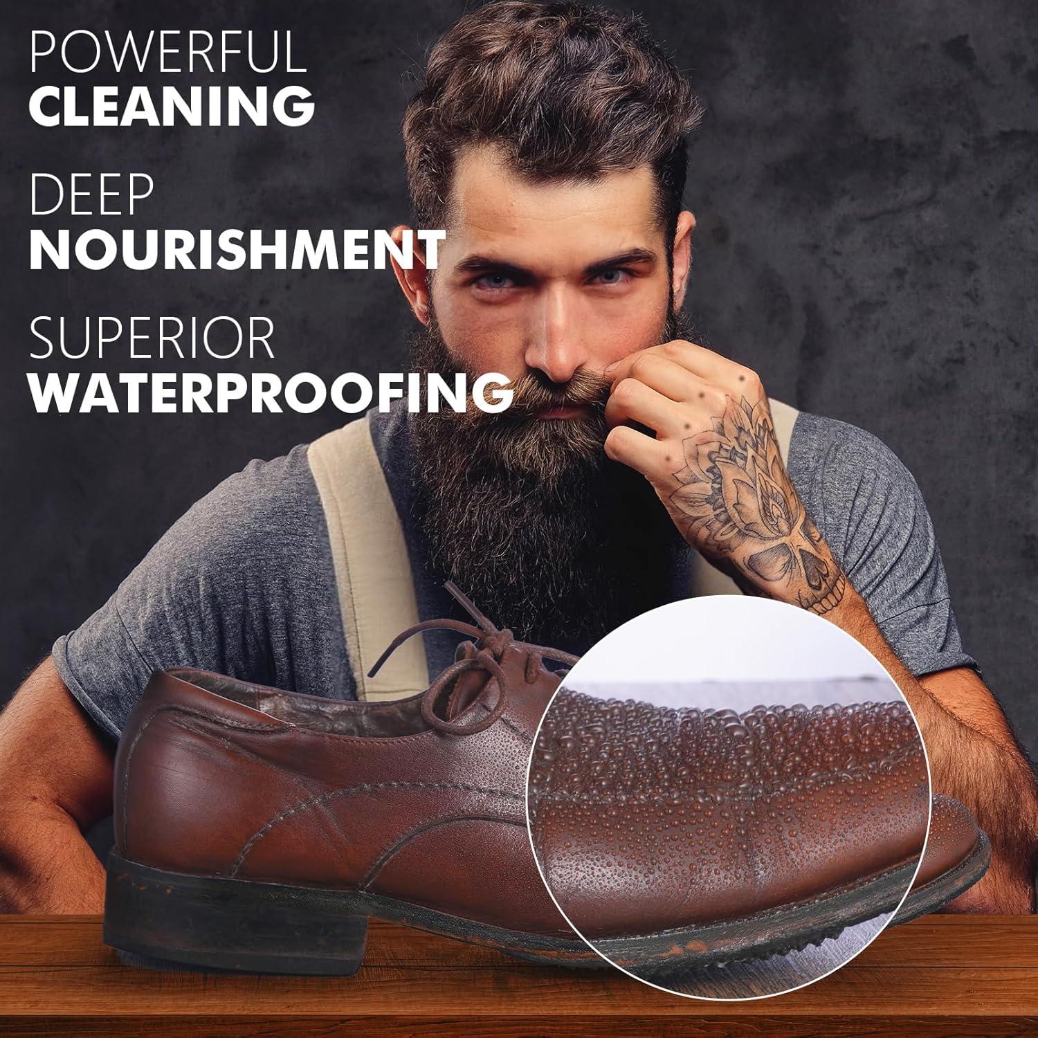 Kit de Cuidado de Cuero CUTEUP - 9 Piezas para Botas Negros