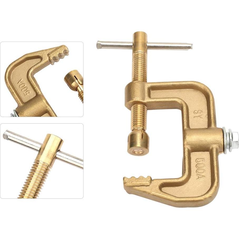 Pinza de Tierra Tyenaza 500A de Latón para Soldadura