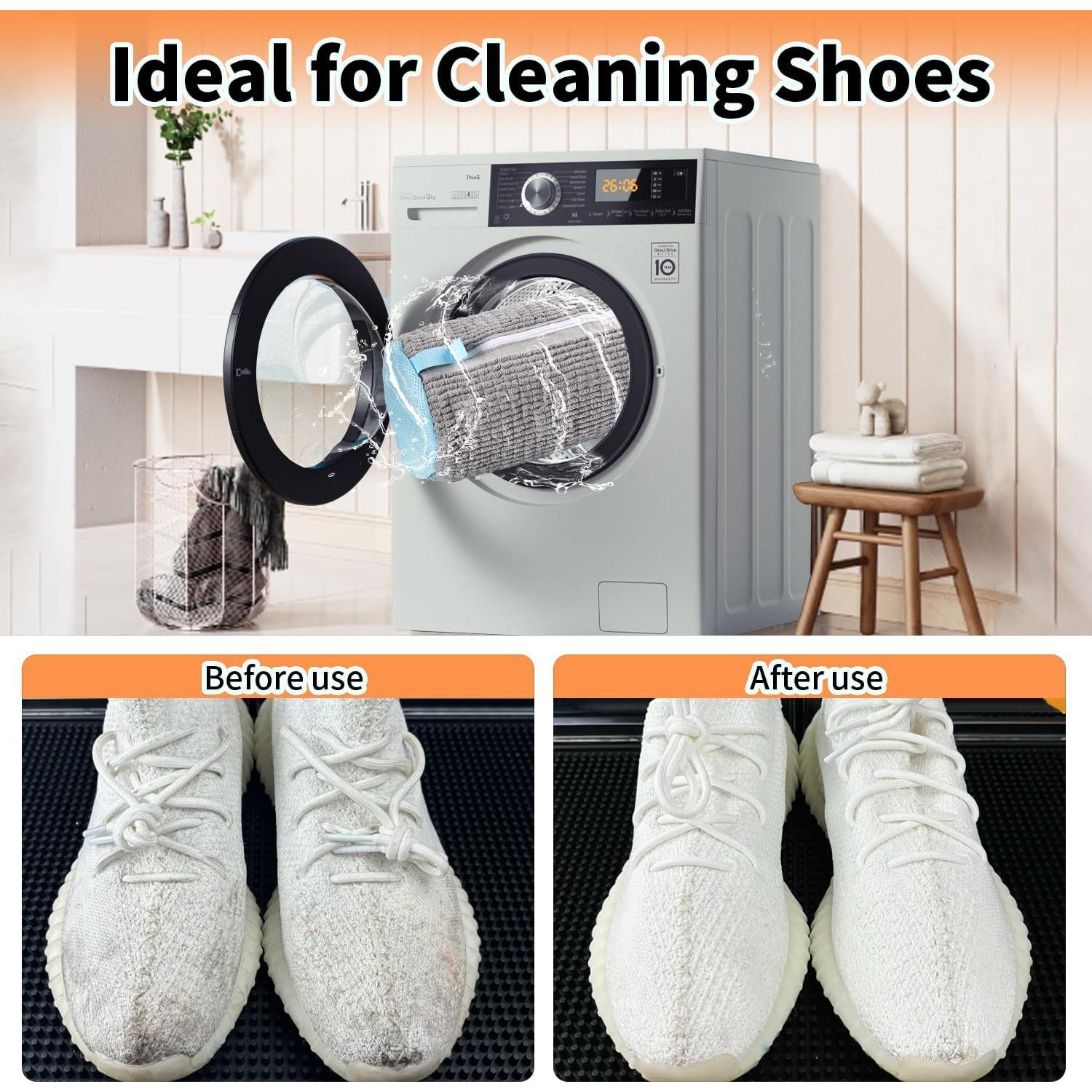 Bolsa de Lavado de Zapatos EVERSHIO 2 Pcs Gris Reutilizable