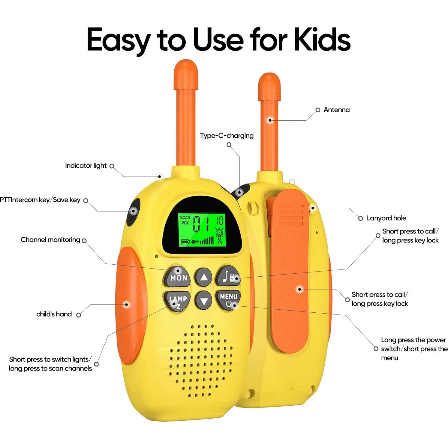 Walkie Talkies Recargables Hpromot 3 Unidades Niños 4,83 km