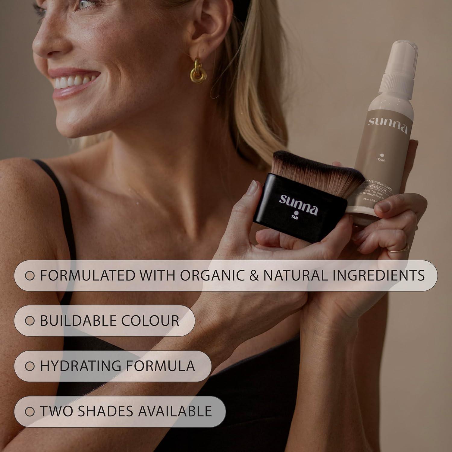 Agua Bronceadora Facial SunnaTan 60ml - Hidratante y Natural