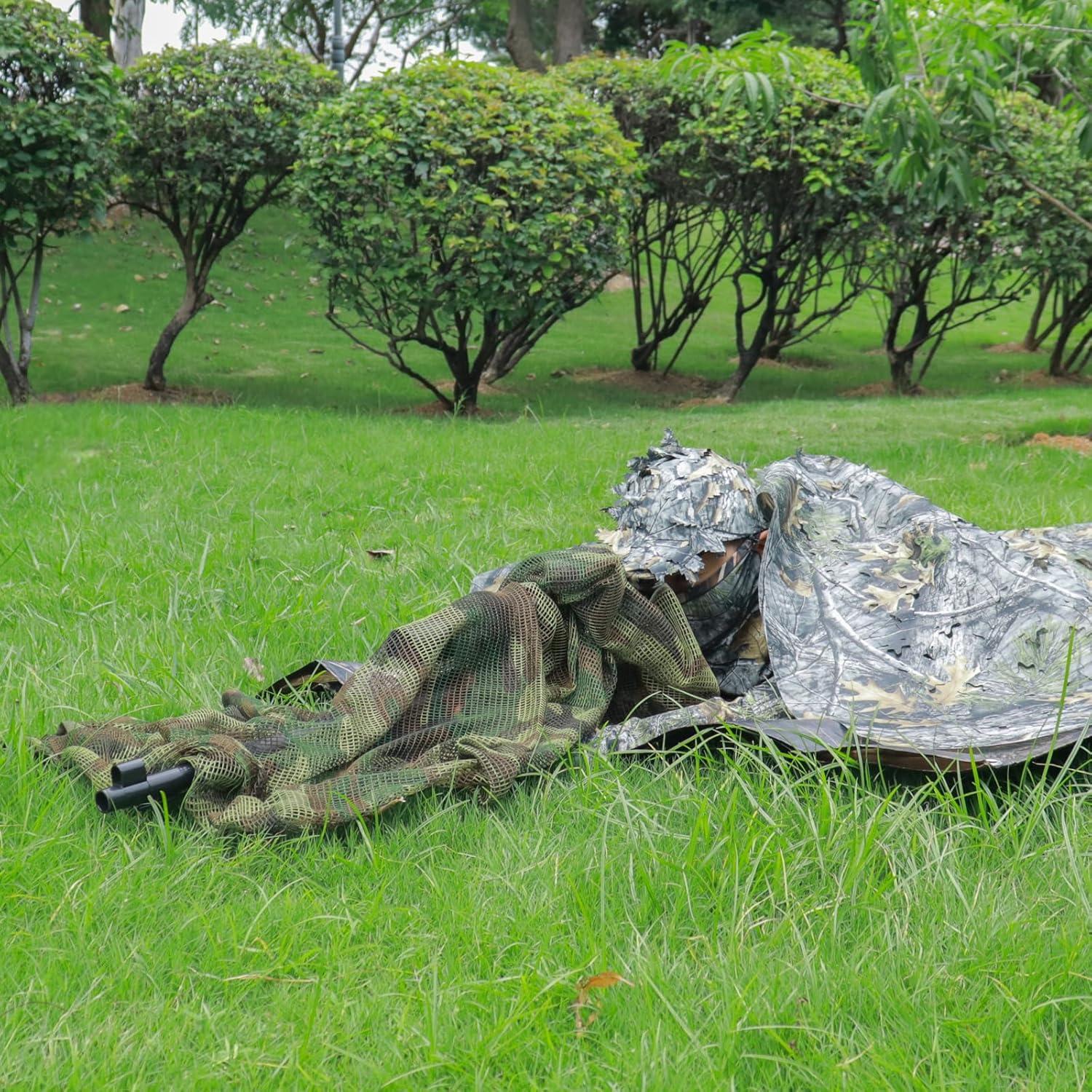 Red de Camuflaje LOOGU Camo Bosque 180x84cm Multifuncional