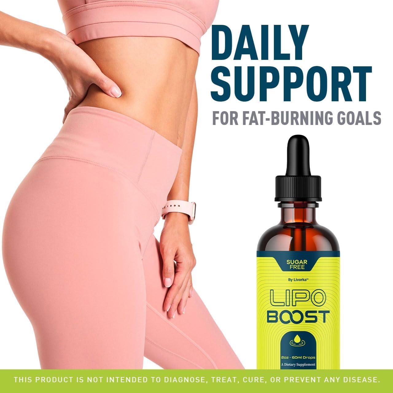 Gotas LipoBoost LIVORKA - 3 Botellas de 30 ml para Salud