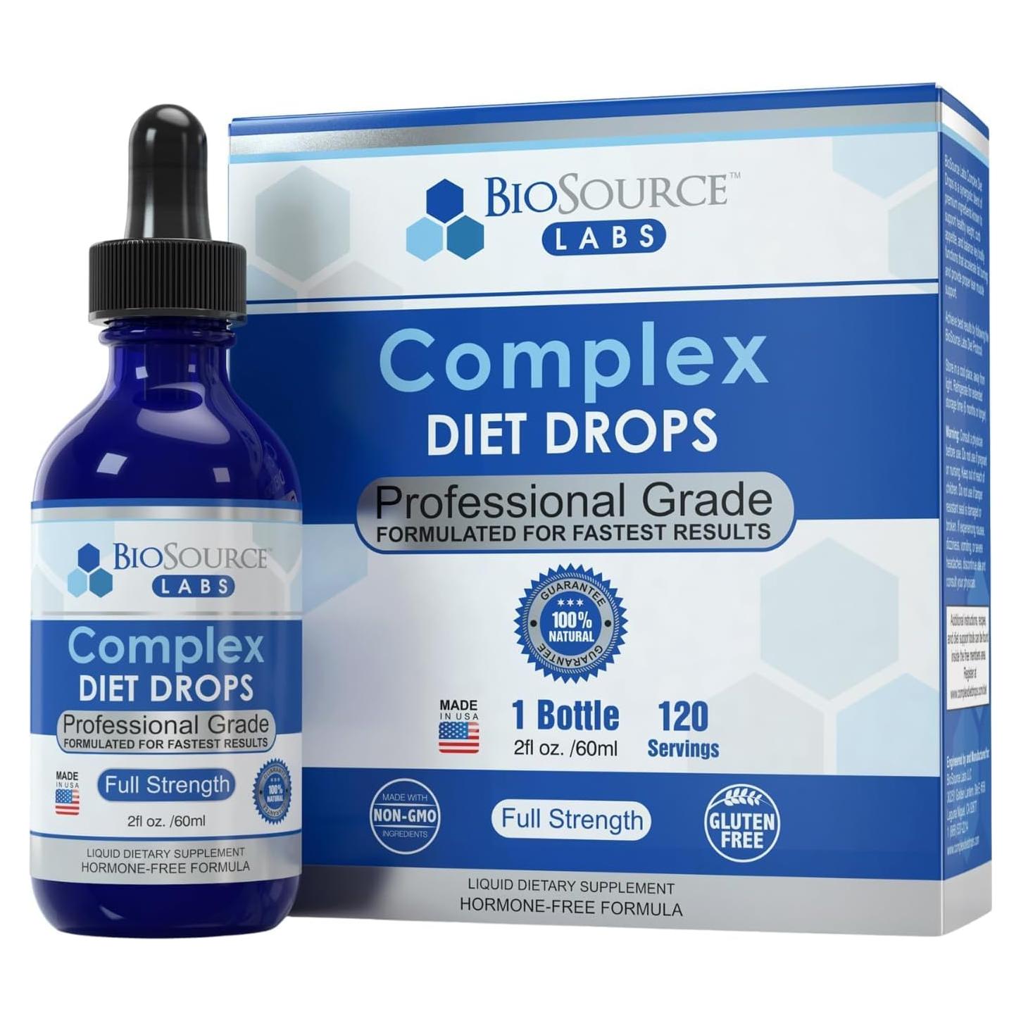 Gotas de Dieta BioSource Labs 59 ml - Suplemento Natural