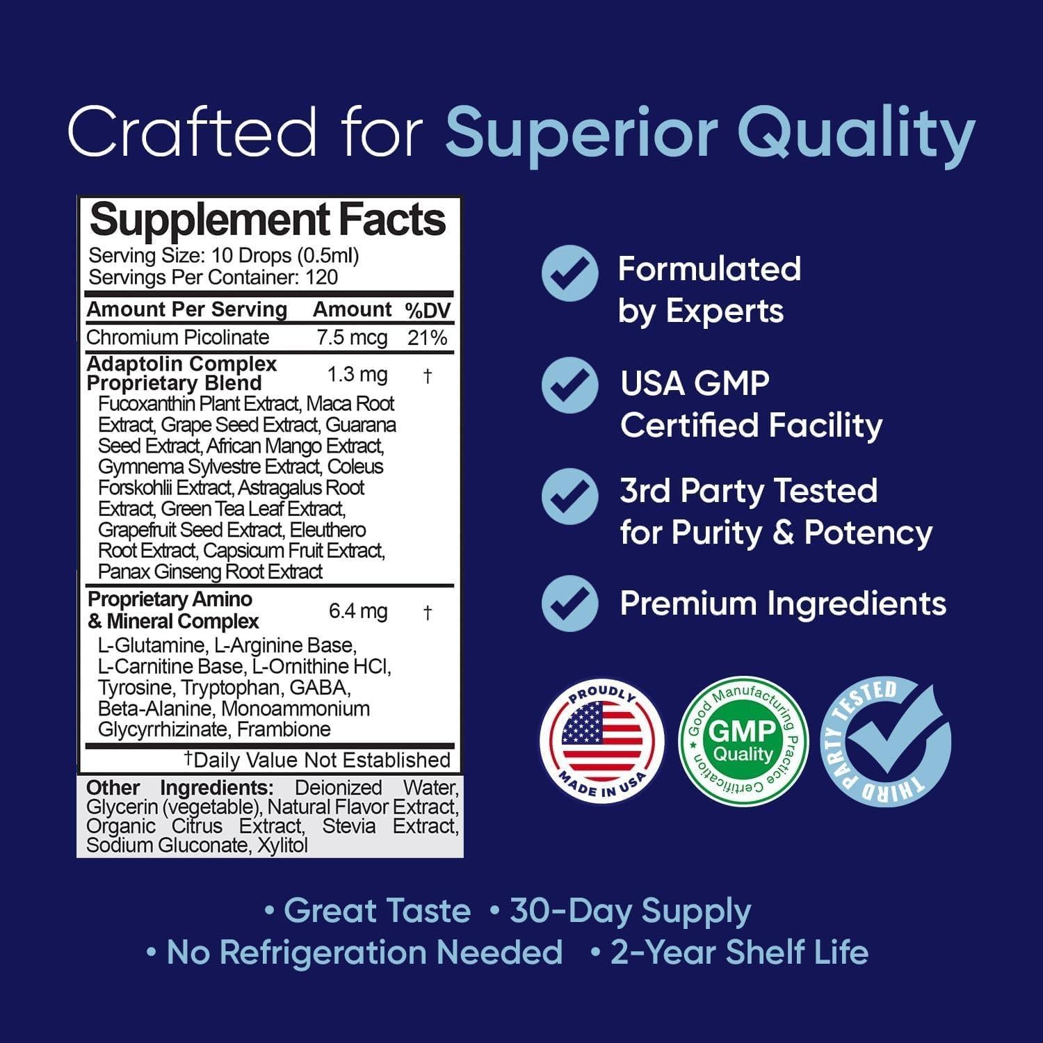 Gotas de Dieta BioSource Labs 59 ml - Suplemento Natural