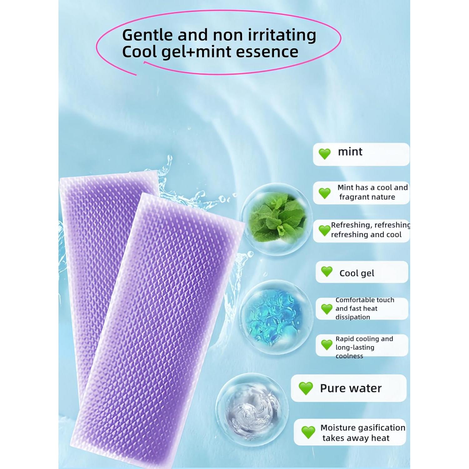 Parche de Gel Refrigerante FANBODTA 11.94x4.99cm 8 Horas Menta Uva