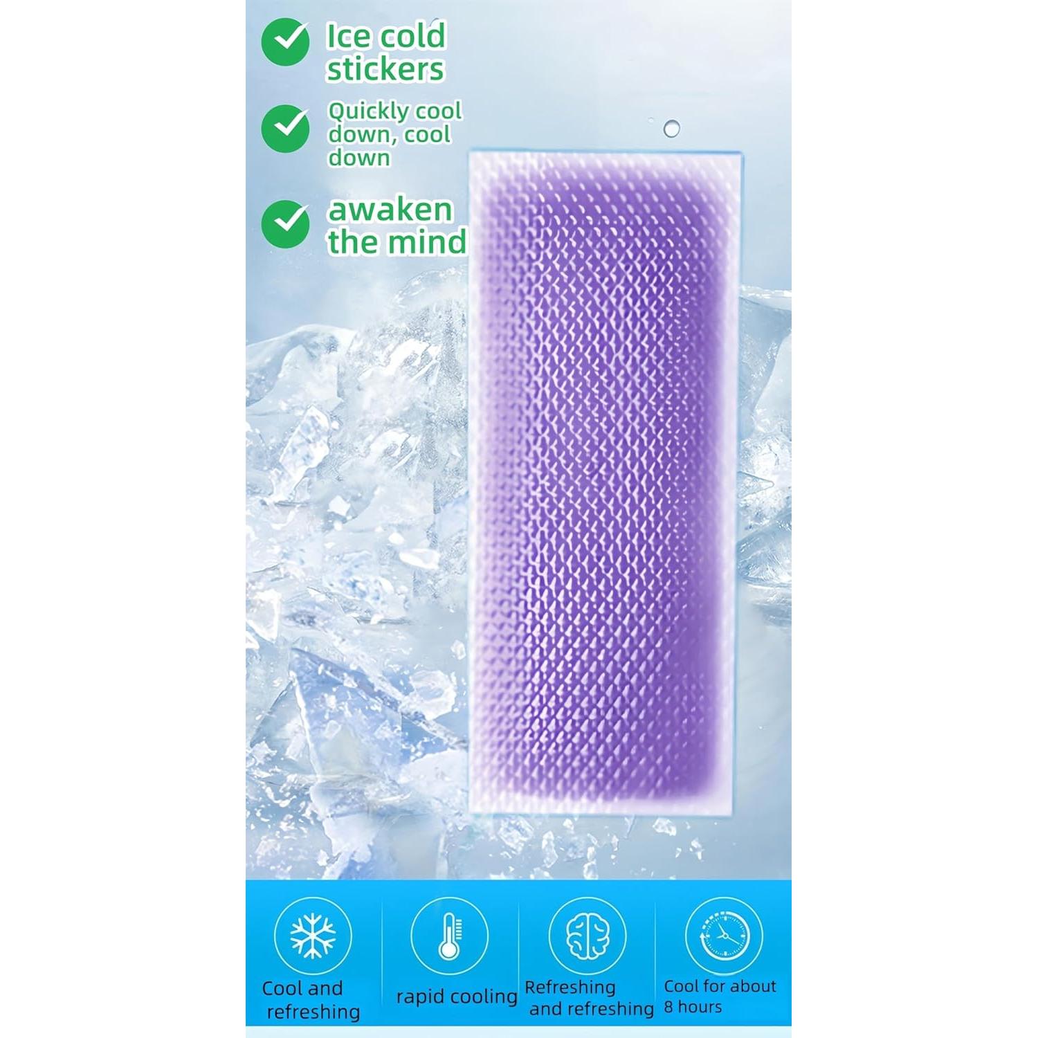 Parche de Gel Refrigerante FANBODTA 11.94x4.99cm 8 Horas Menta Uva
