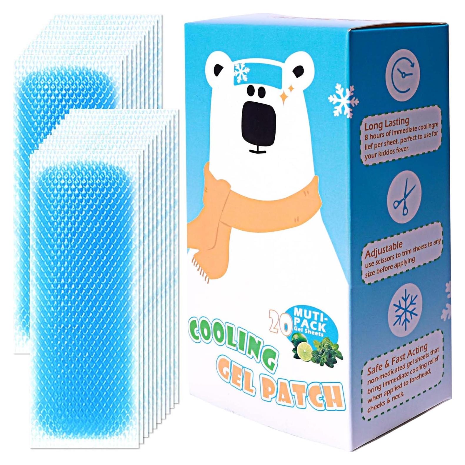 Parches de Gel Refrigerante COZEOA - Alivio Fiebre y Dolores