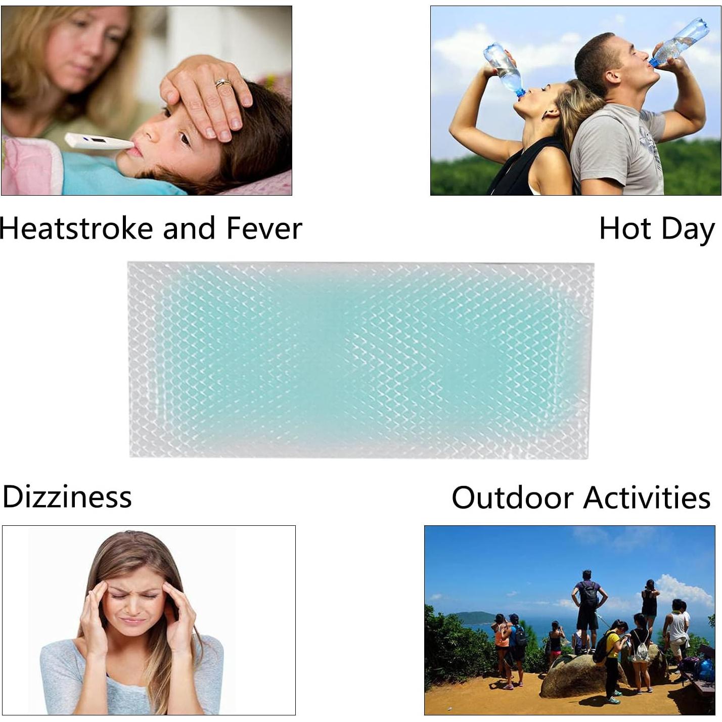 60 Pcs Parche de Gel Refrigerante Peixiong 5x12 cm Alivio Dolor