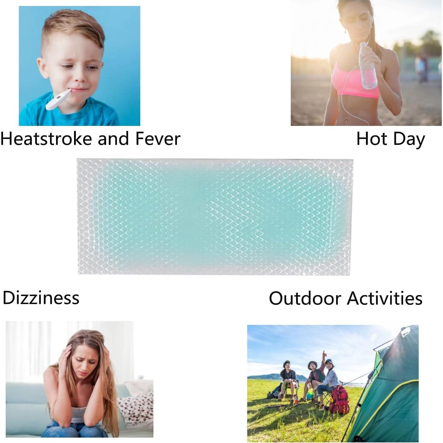 40 Parches de Gel Refrigerante Alivio Dolor Cabeza Alovexiong