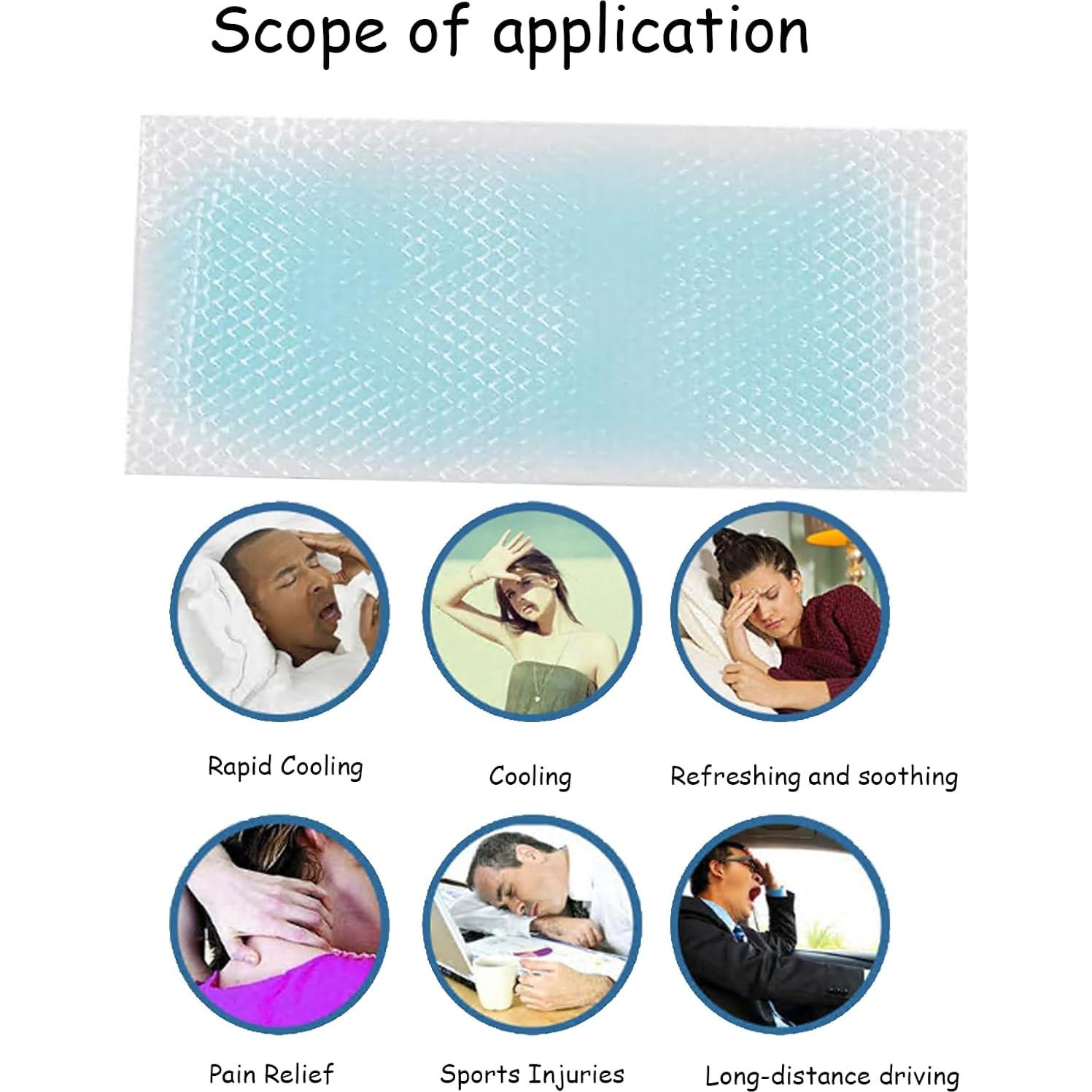 40 Parches de Gel Refrigerante Alivio Dolor Cabeza Alovexiong