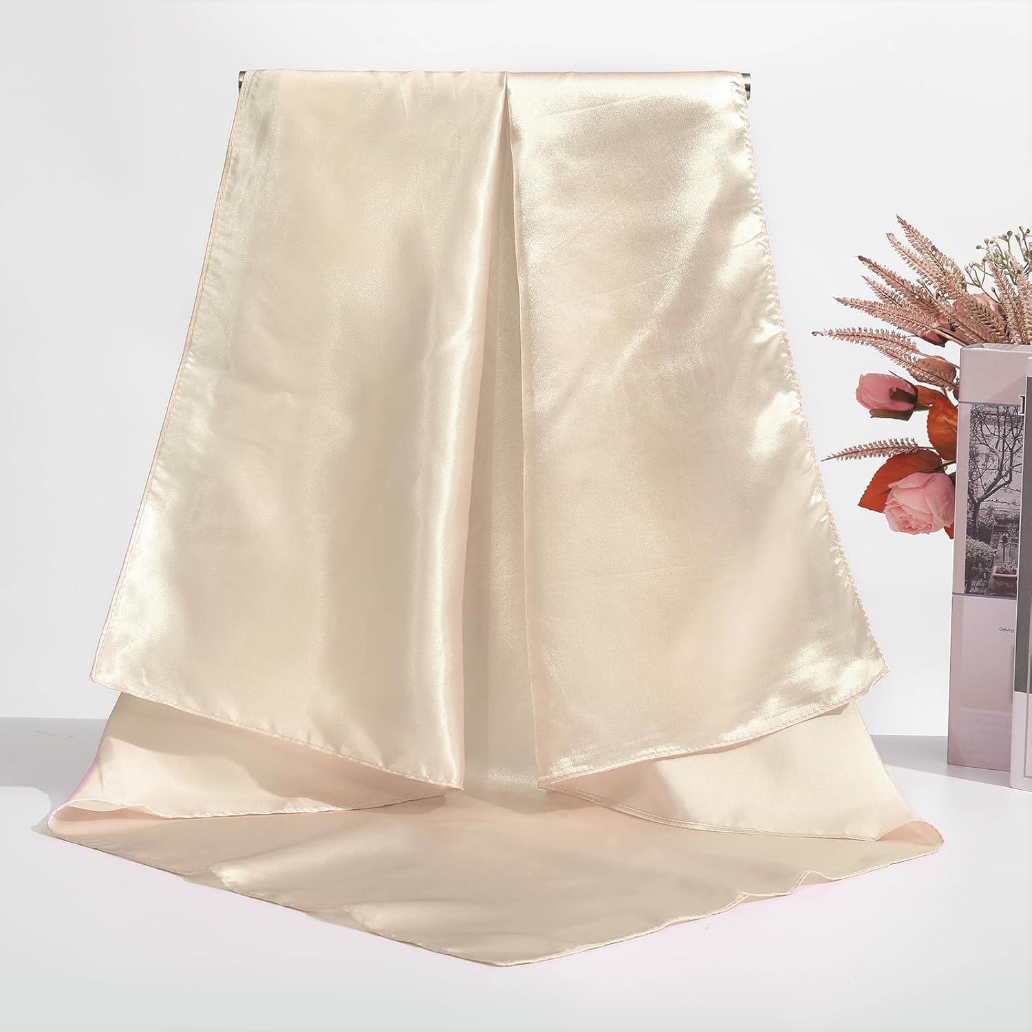 Pañuelo Grande de Satén AWAYTR 90x90 cm para Mujeres