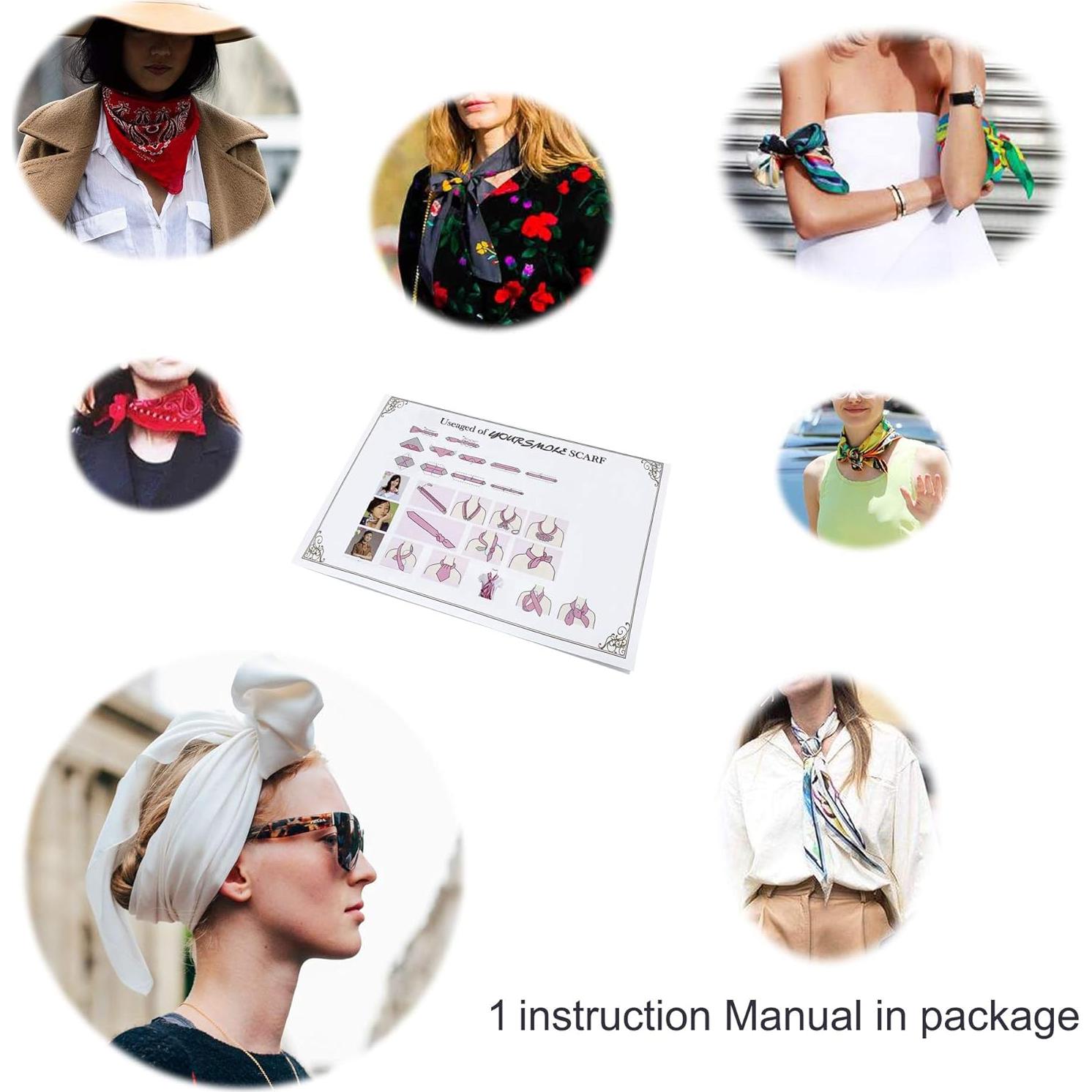 Bufanda de Seda Sintética TU SONRISA 90x90 cm Color 332