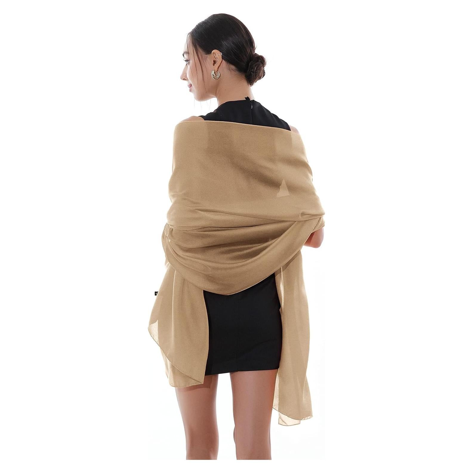 Chal de Chifón de Seda RIIQIICHY para Mujeres 90x180 cm