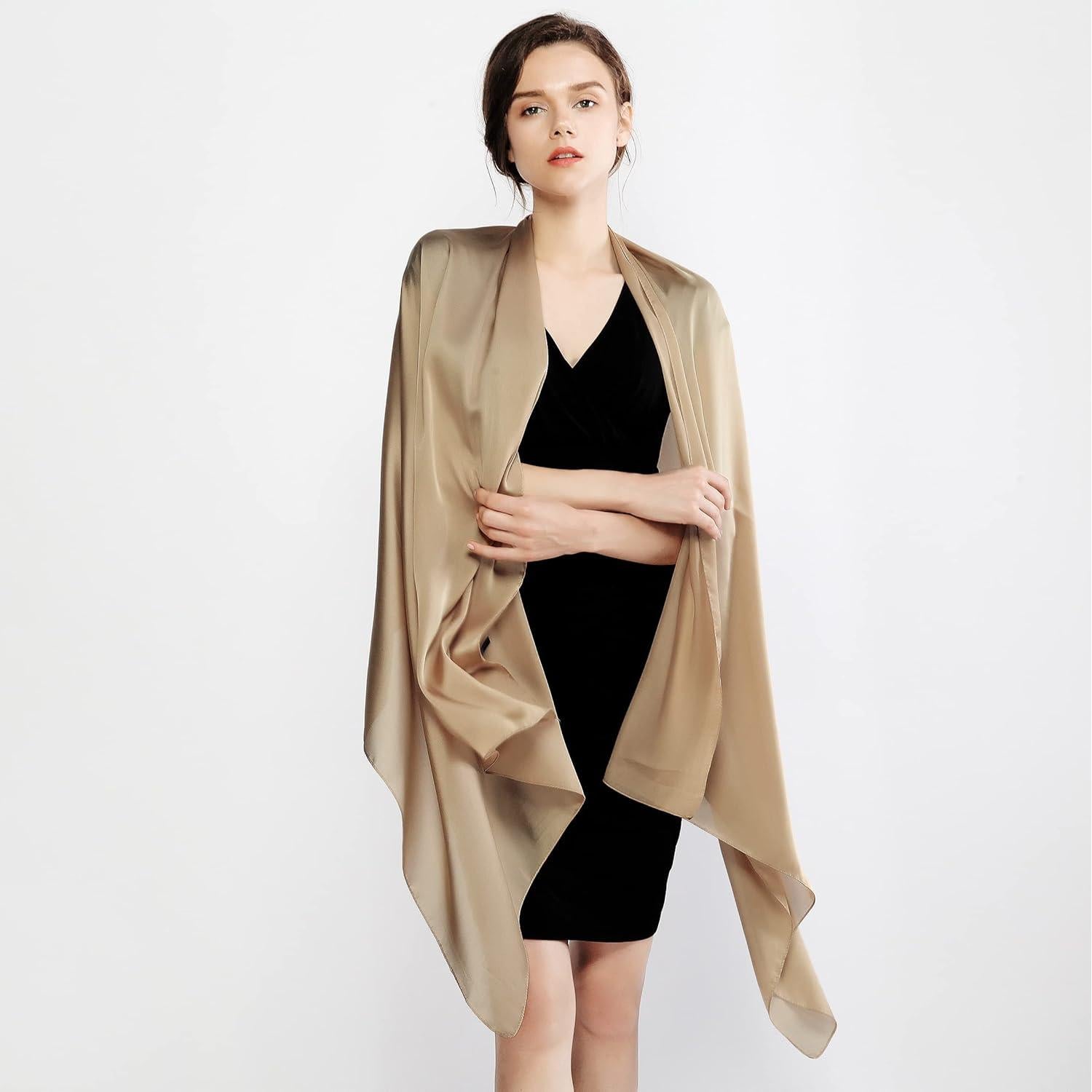 Chal de Chifón de Seda RIIQIICHY para Mujeres 90x180 cm