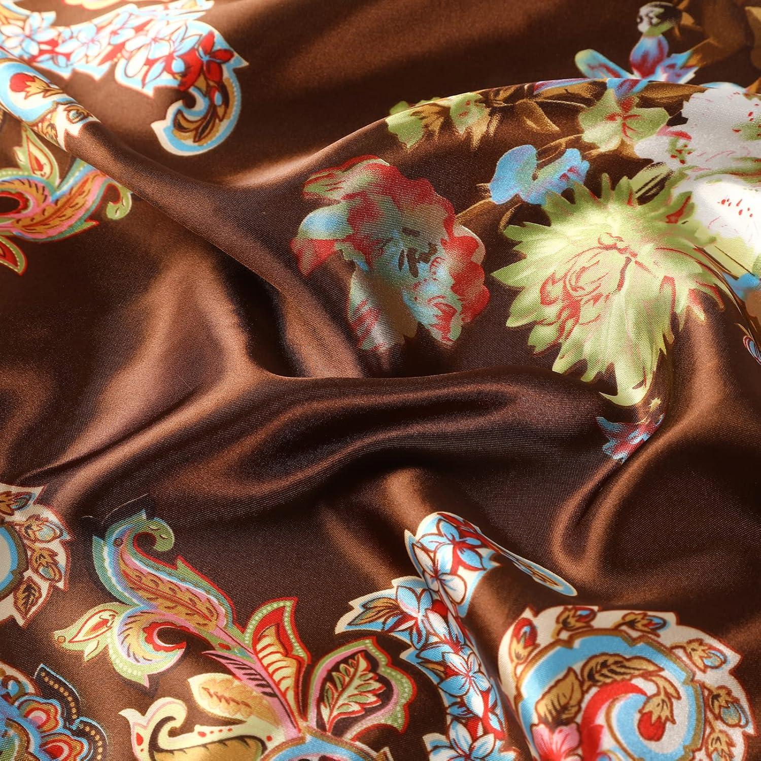 Bufanda de Satén de Seda AWAYTR 90x90 cm para Mujeres