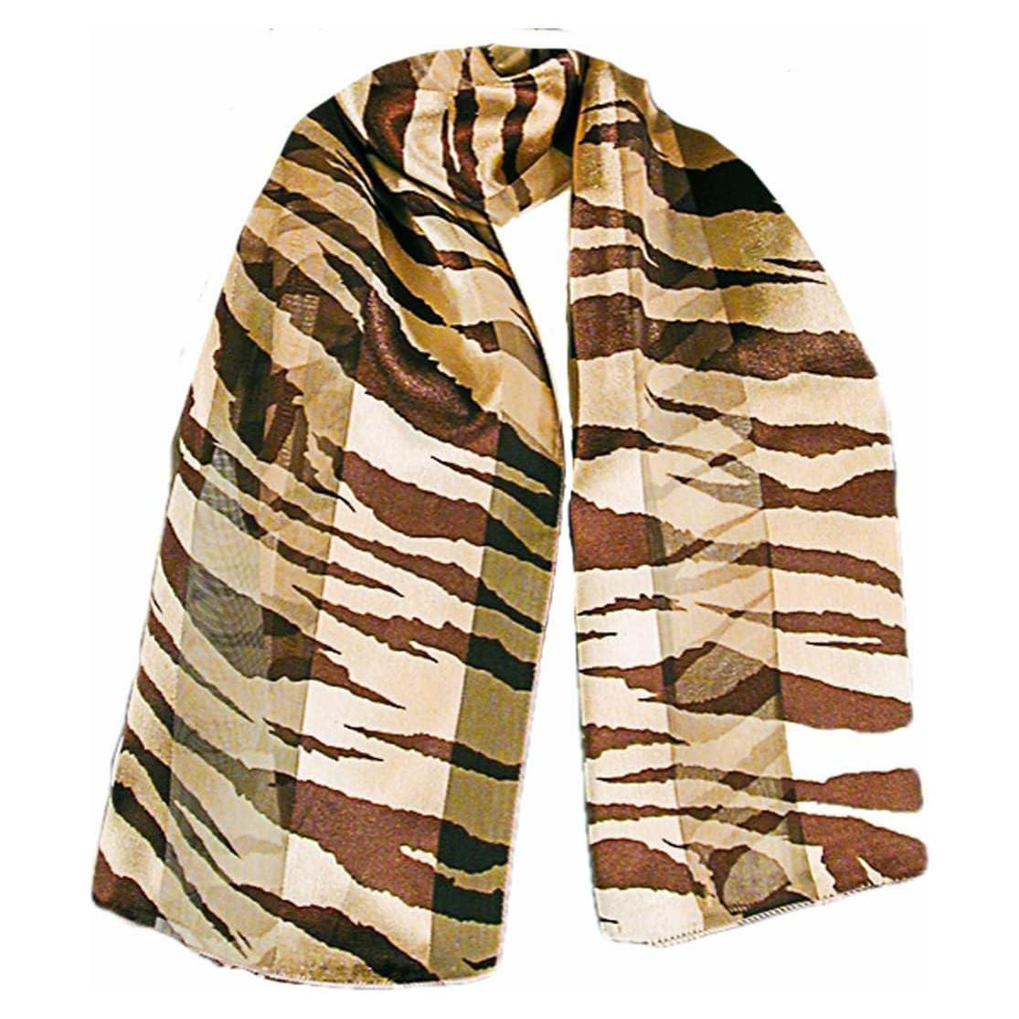 Bufanda de Cuello de Chifón de Satén Animal Evening Elegance