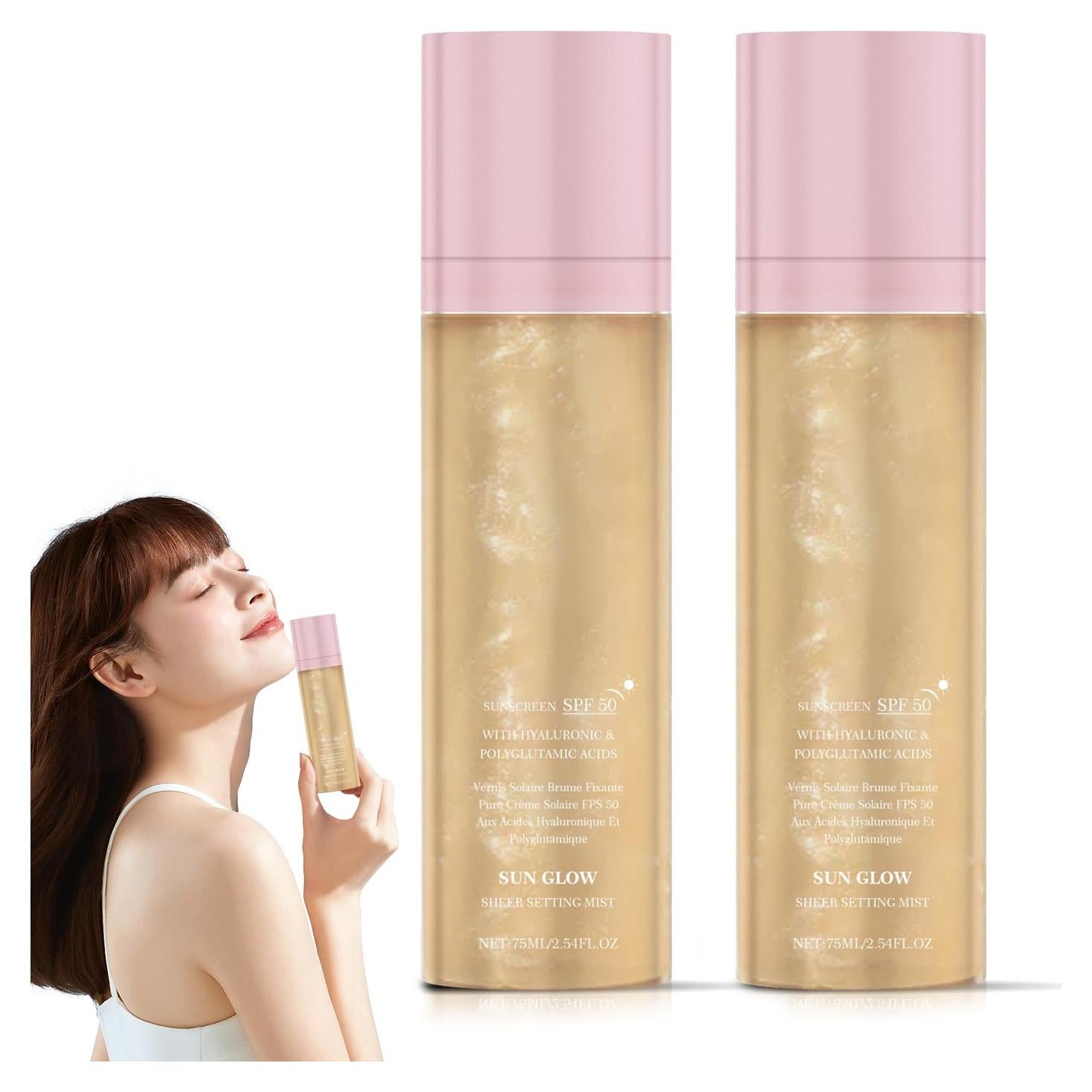 Spray Fijador Transparente MohuanDd SPF 50 2PCS 28g