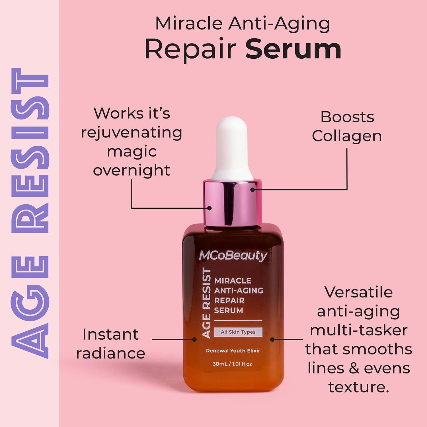 Suero Facial Anti-Envejecimiento MCoBeauty 140g - Ácido Hialurónico