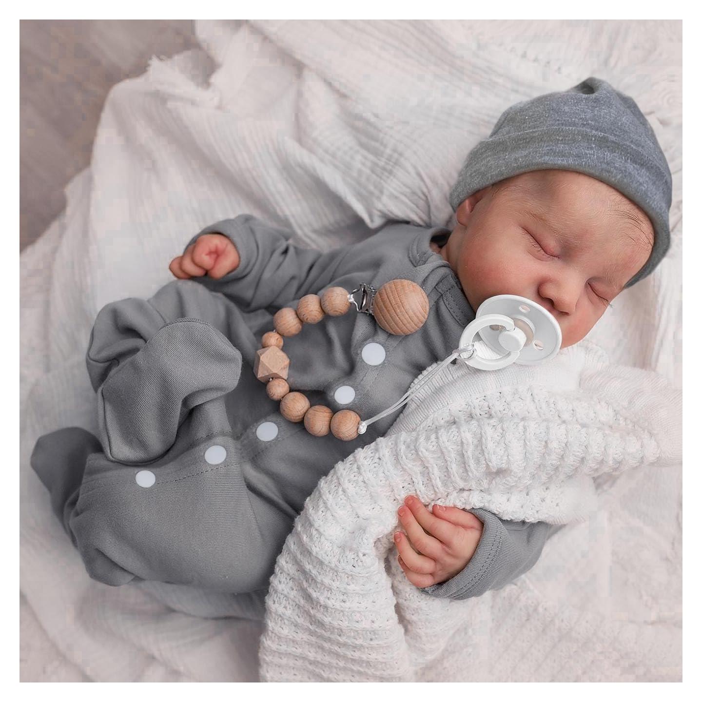 Muñeca Bebé Reborn WOOROY 45.72 cm Silicona Vinilo Accesorios