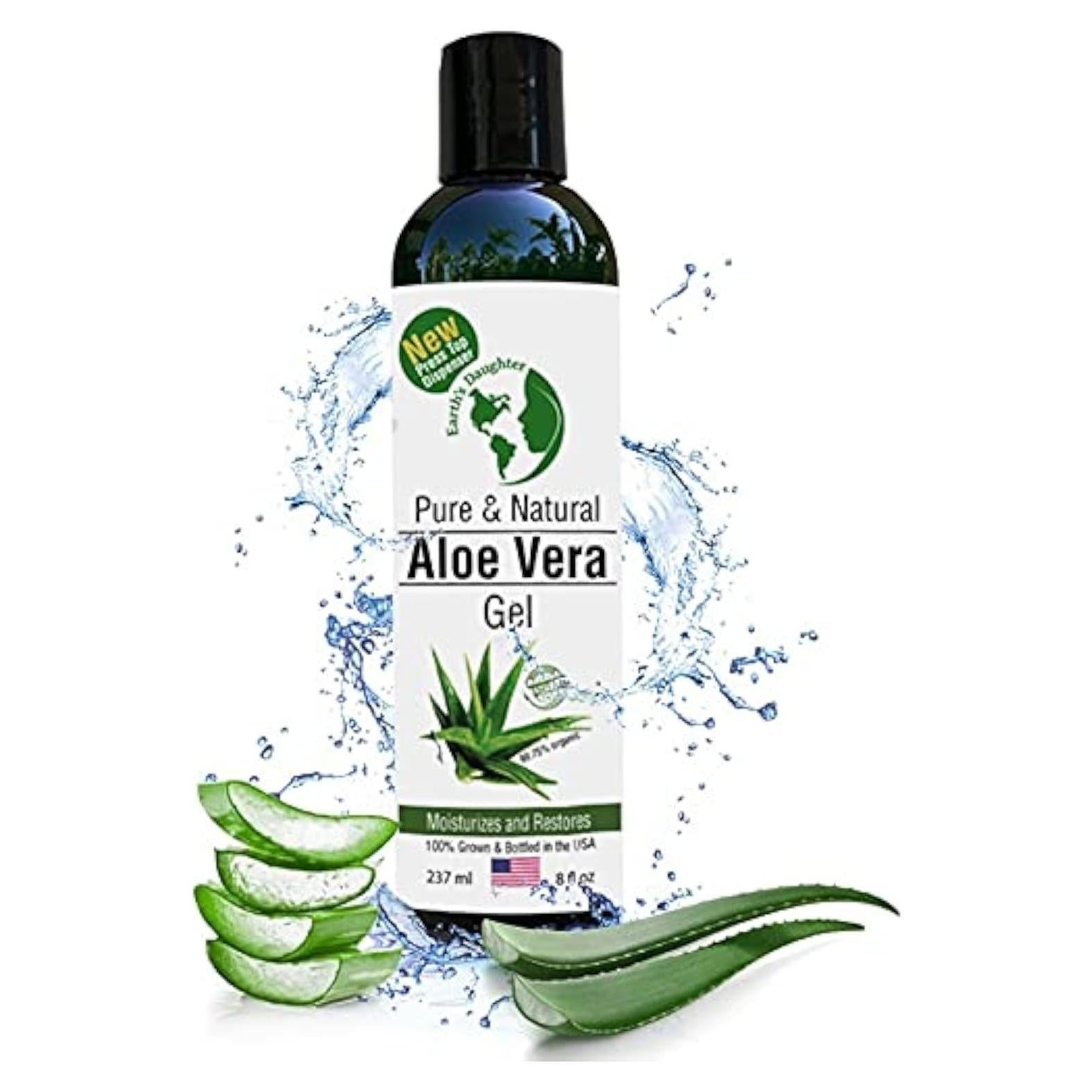 Gel de Aloe Vera Orgánico Earth's Daughter 227 g - Puro y Natural