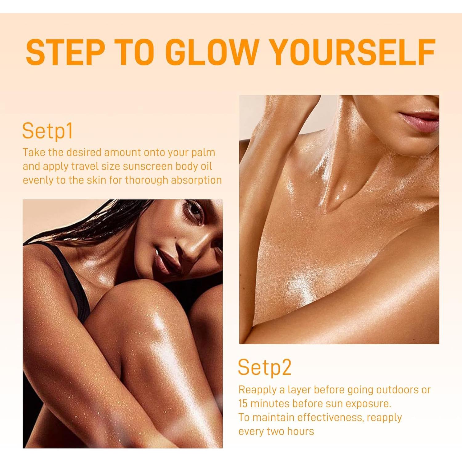 Aceite Brillante para el Cuerpo Electrum SPF 50 - Hidratante con Coco