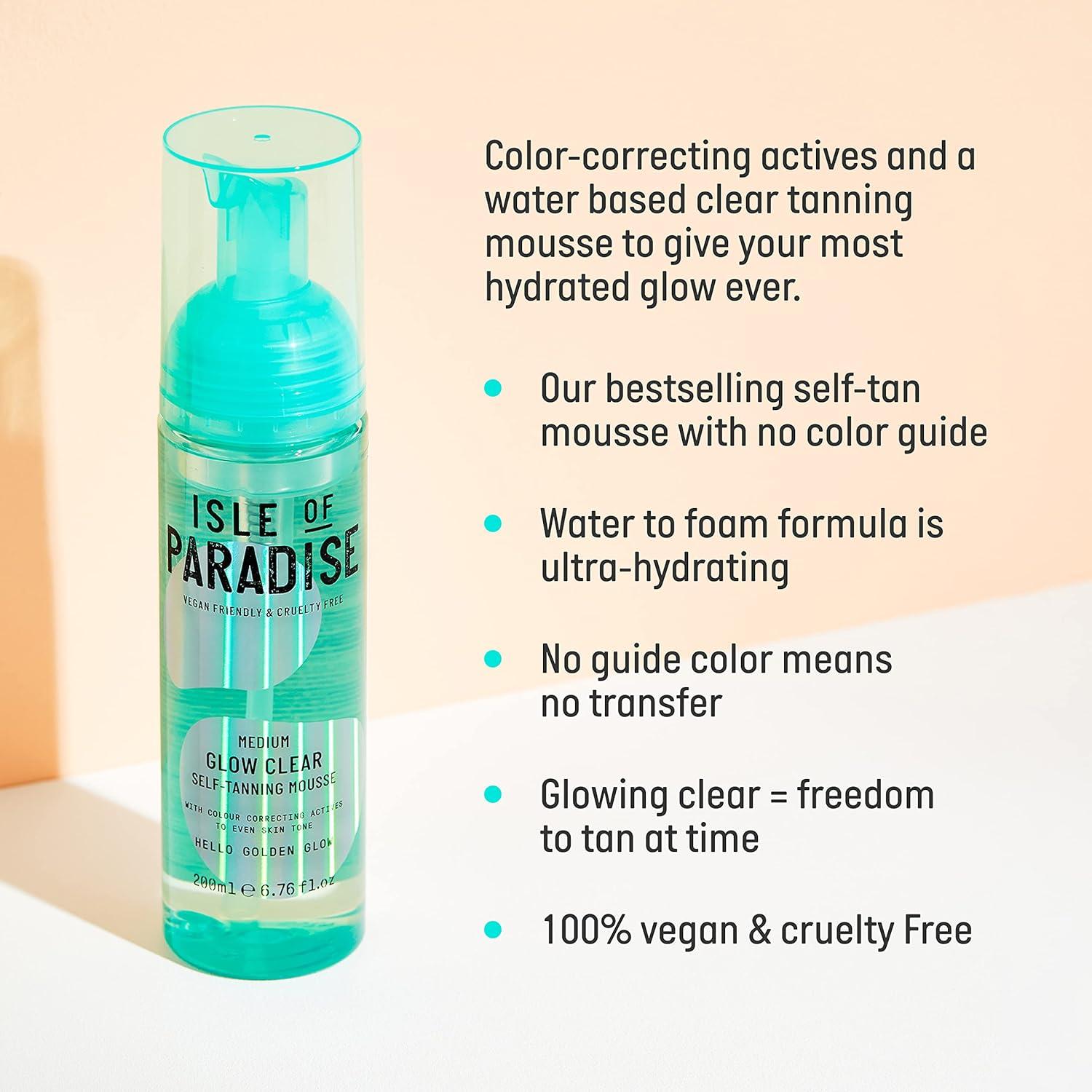 Mousse Bronceadora Isle of Paradise - Medio - Vegano con Brocha