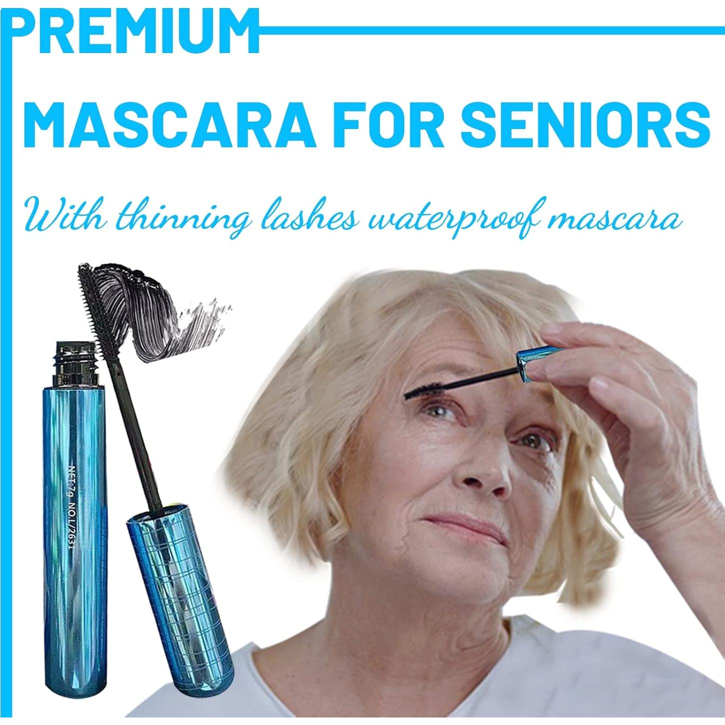 Máscara de Pestañas Hipoalergénica Negra para Mujeres 60+