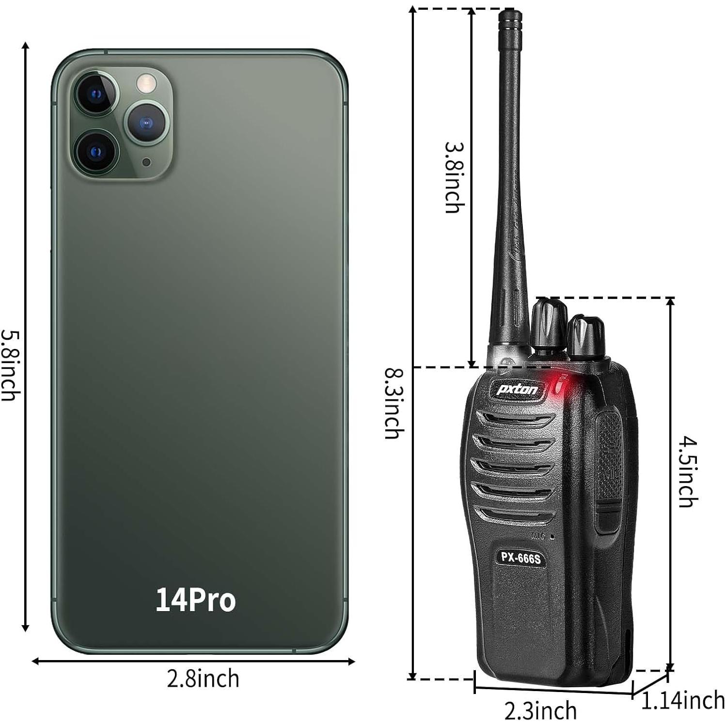 Walkie Talkies Pxton PX-666S Recargables 4 Unidades