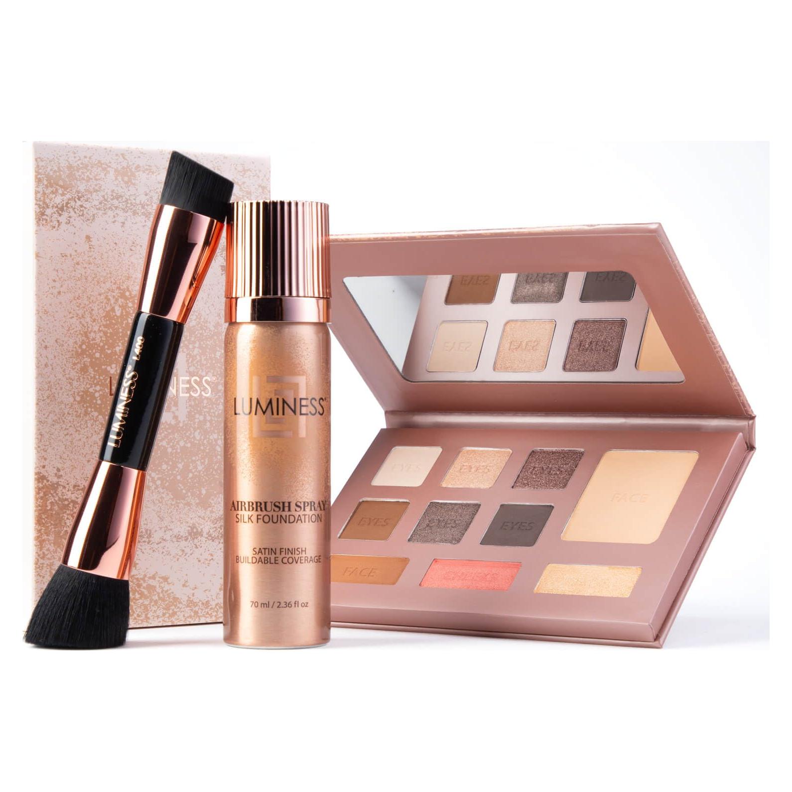 Kit de Maquillaje Luminess Todo en Uno - Base Airbrush y Paleta