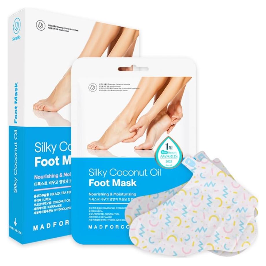 Mascarilla Hidratante para Pies FRMADCOS - 5 Pares Aceite de Coco