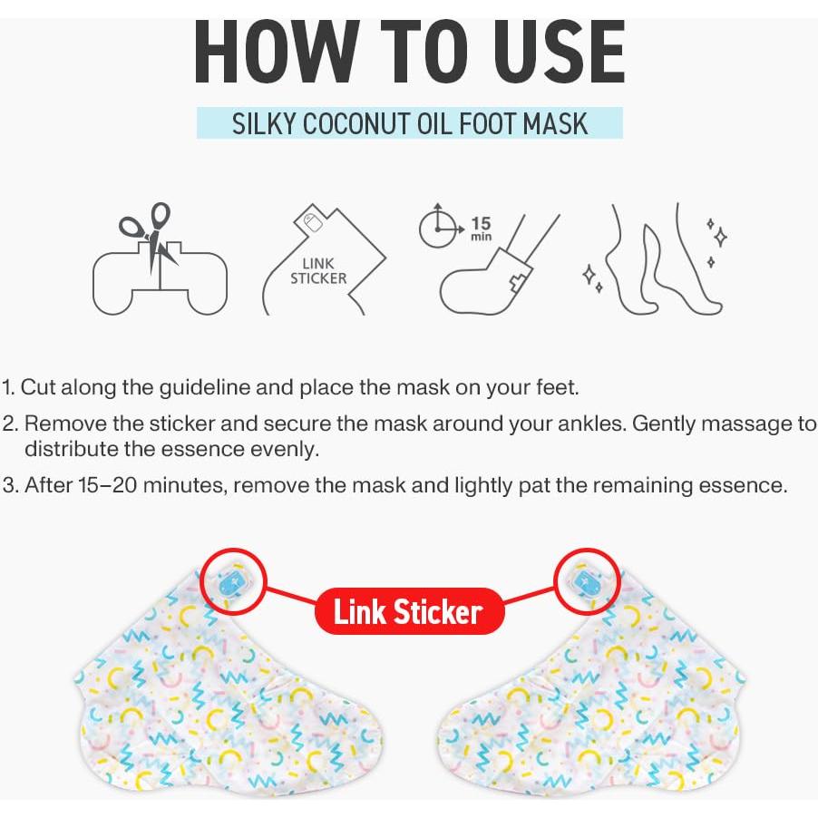 Mascarilla Hidratante para Pies FRMADCOS - 5 Pares Aceite de Coco