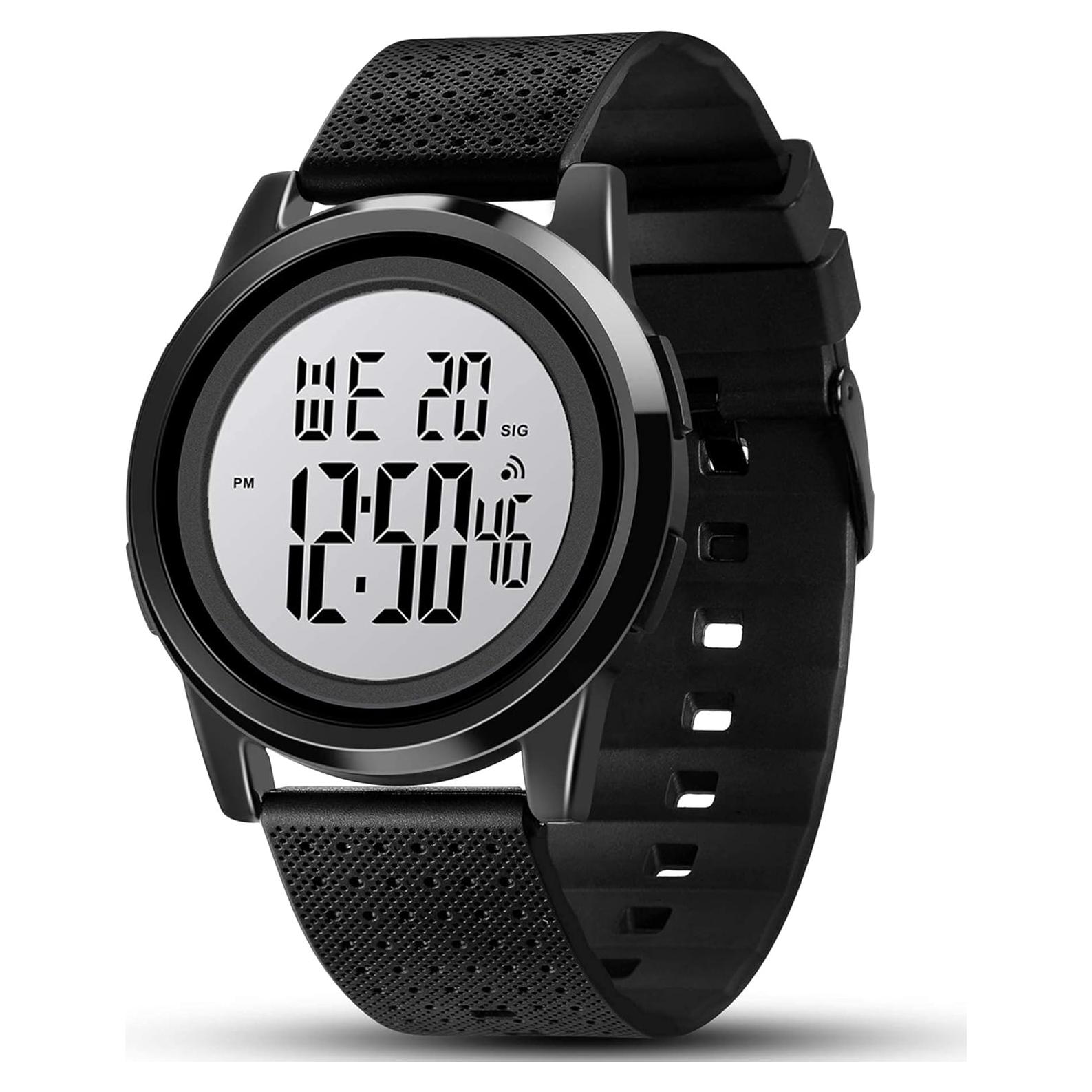 Reloj Digital Deportivo YUINK Ultra Delgado Impermeable 50m