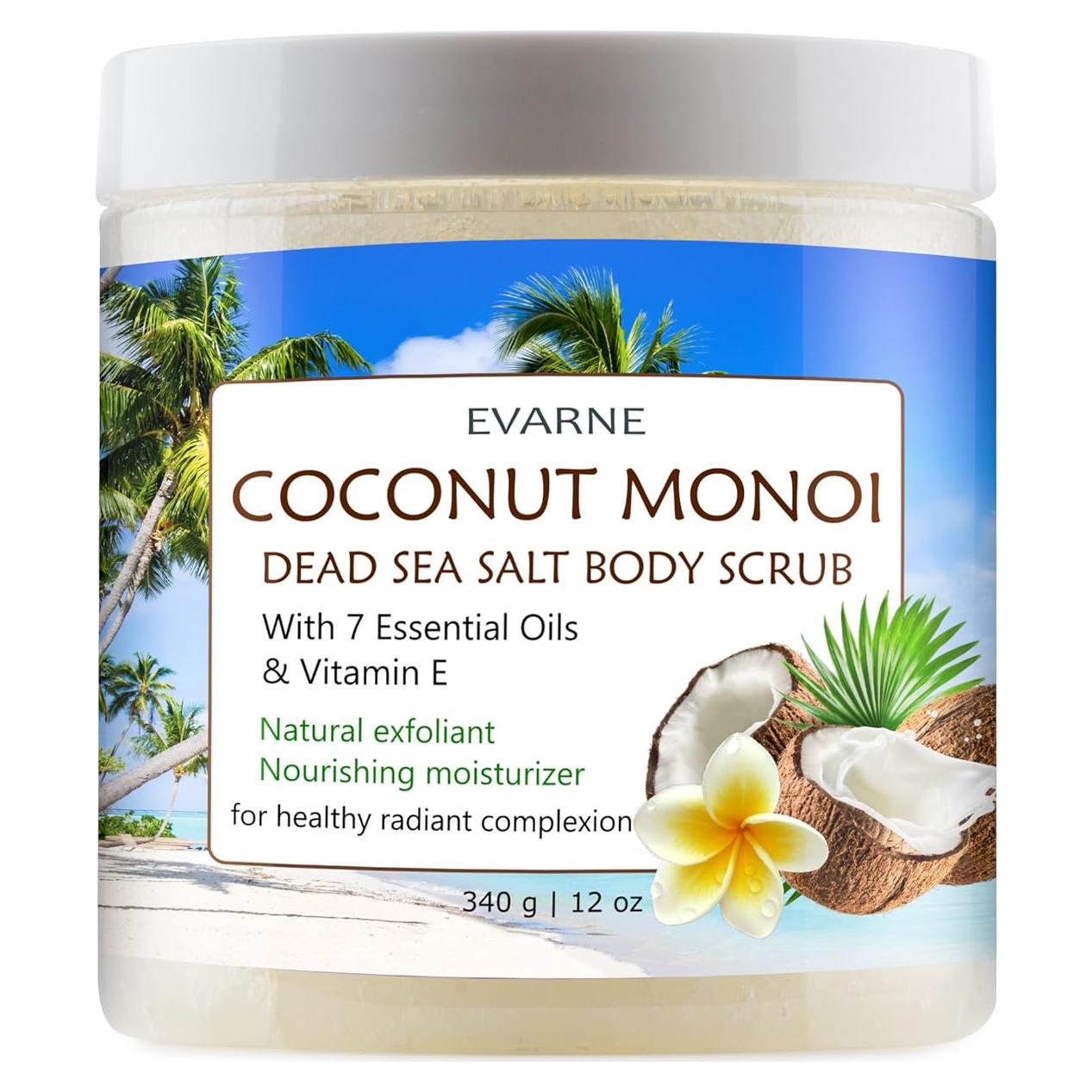 Exfoliante Corporal Evarne Sal del Mar Muerto Monoi de Coco 363g