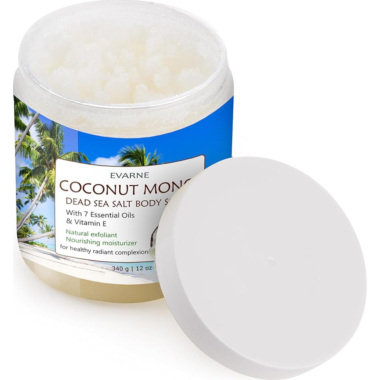 Exfoliante Corporal Evarne Sal del Mar Muerto Monoi de Coco 363g