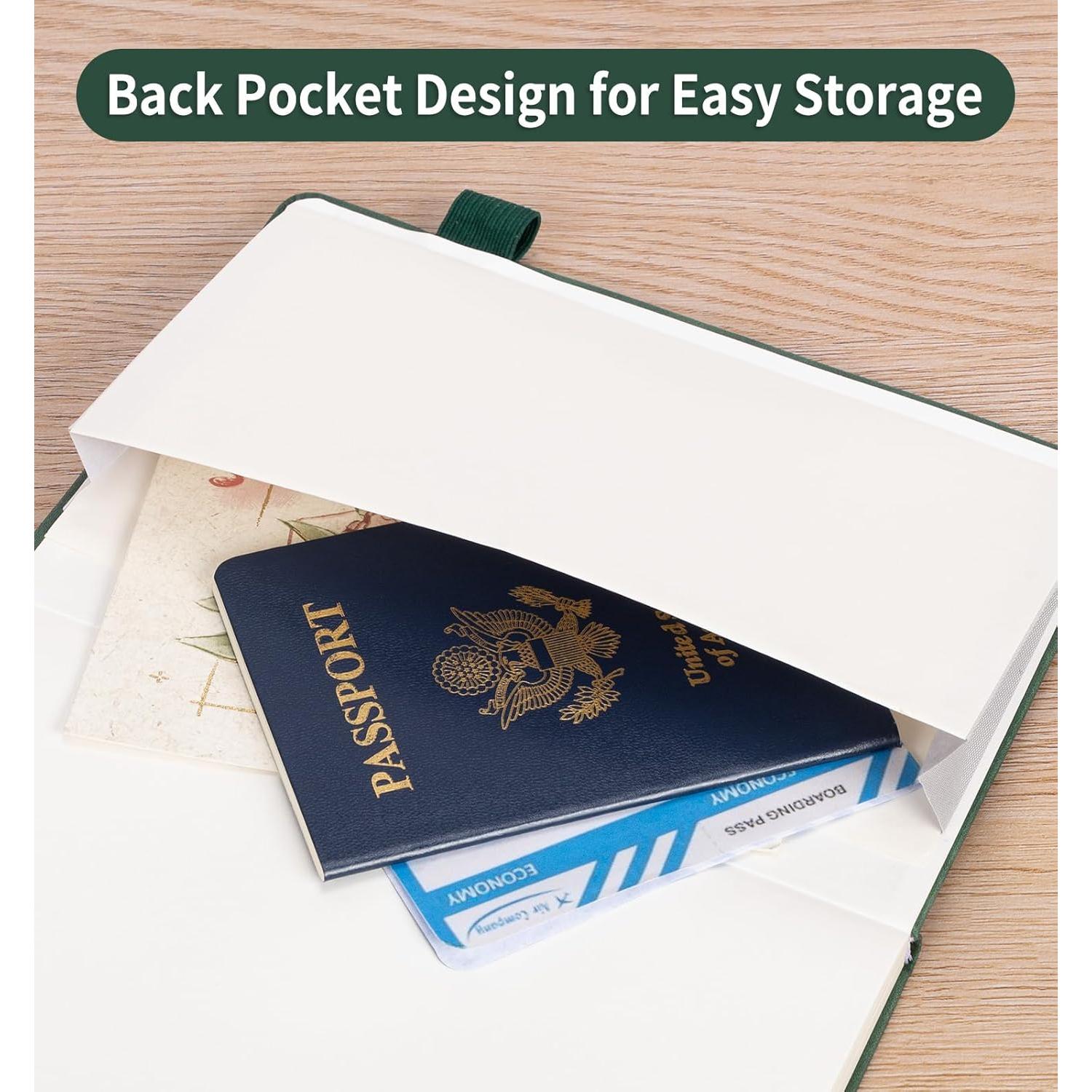 Paquete de 6 Cuadernos A5 Tapa Dura Cuero ALKALO 200 Páginas