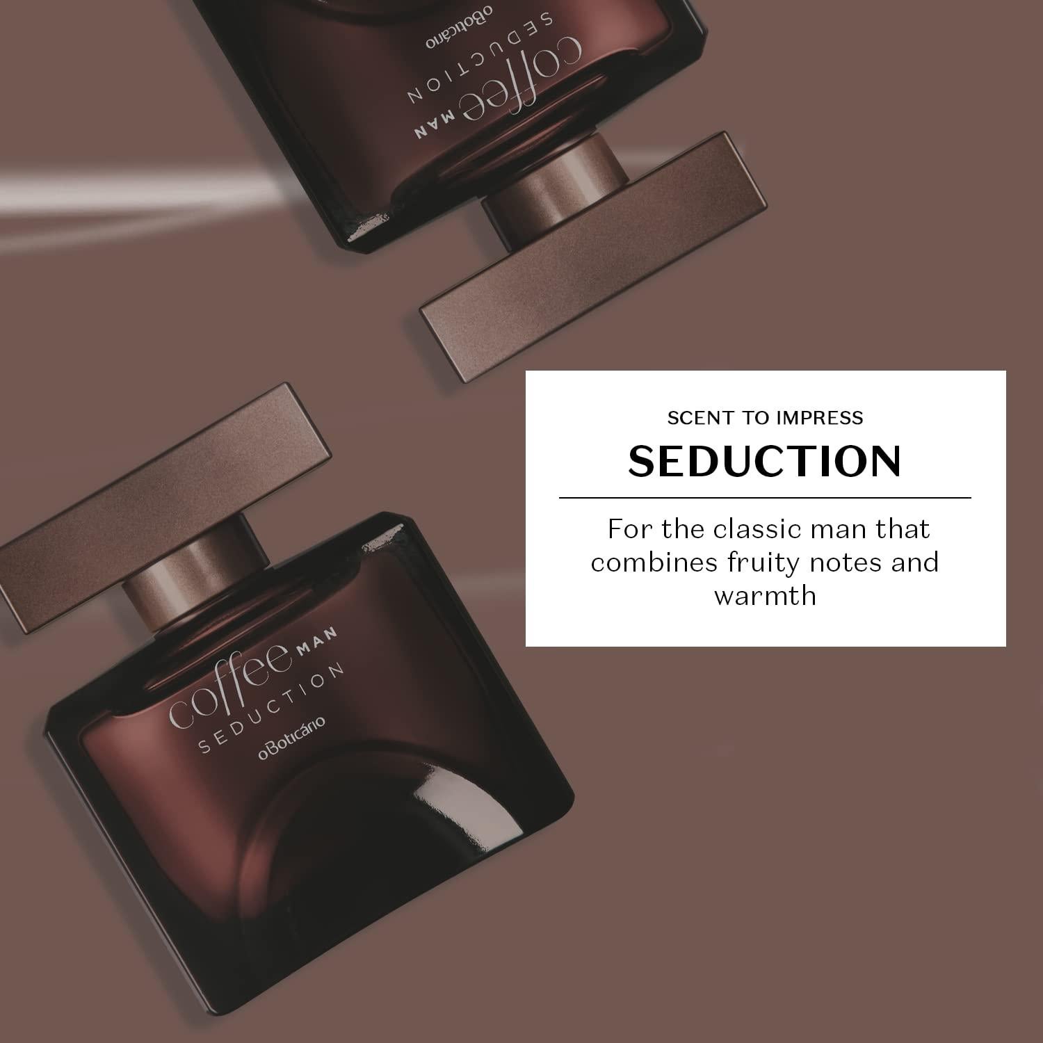 Colonia Seduction Hombre Café 100 ml - Fragancia Fresca