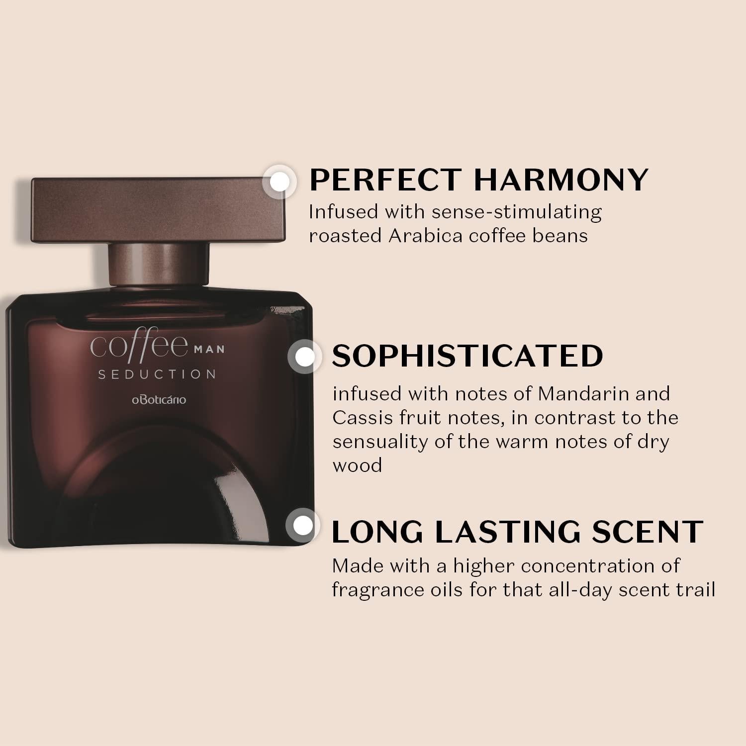 Colonia Seduction Hombre Café 100 ml - Fragancia Fresca