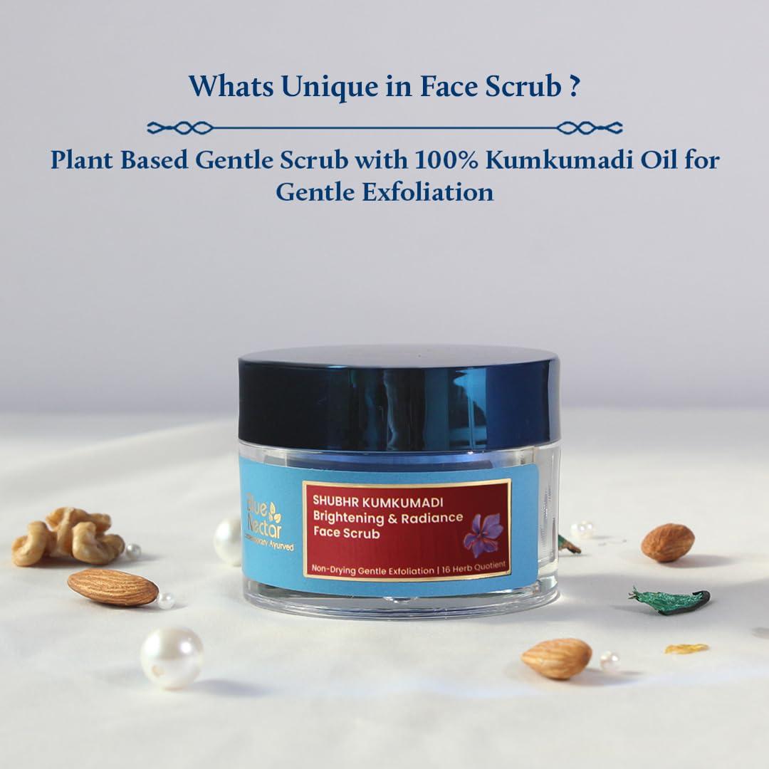 Exfoliante Facial Kumkumadi Blue Nectar 48 g + Tónico Rosa 100 ml