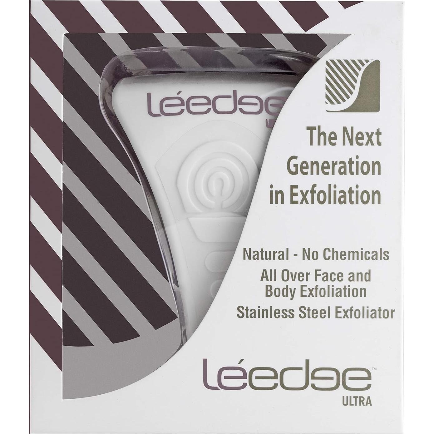 Exfoliador Facial LEEDGE Blanco con Estampado Dorado