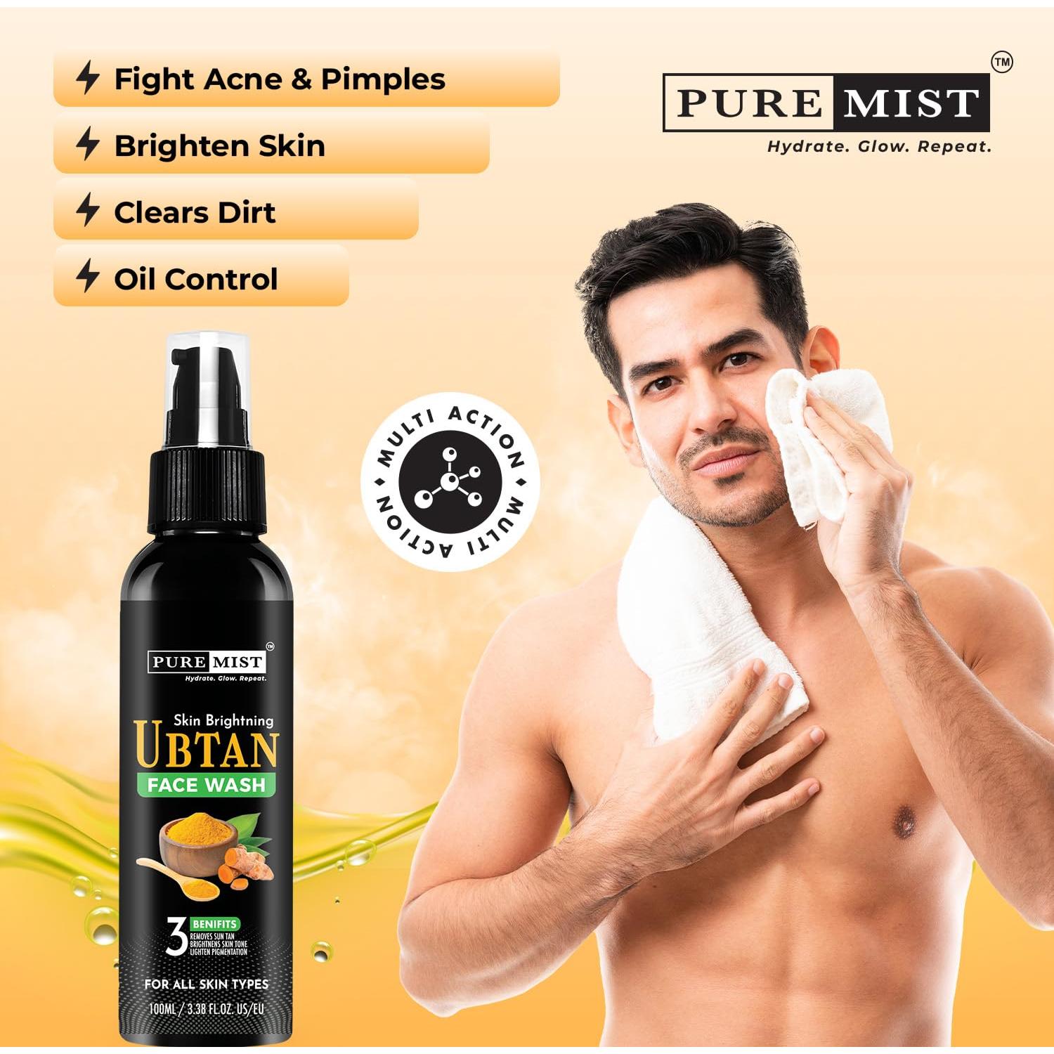 Limpiador Facial Ubtan Puremist con Cúrcuma y Azafrán 200ml