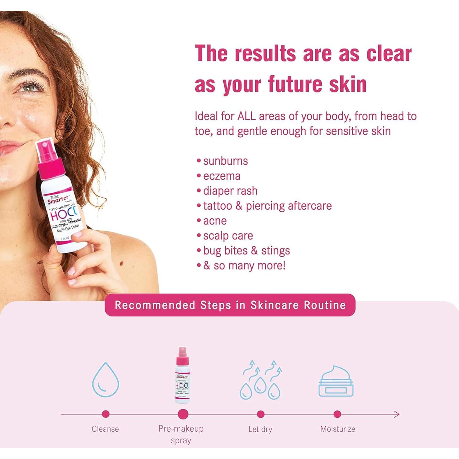 Kit de Cuidado de Piel HOCL - Limpiador Multiusos 236ml y Bruma Facial 59ml