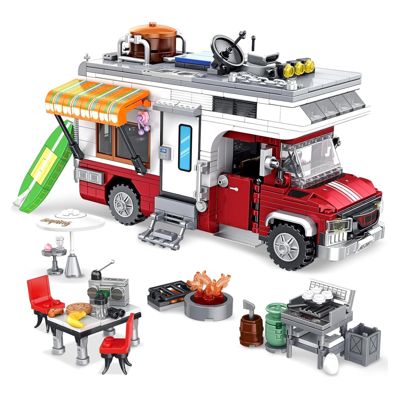 Juego de Construcción Camper Van Shantou 924 Piezas LED