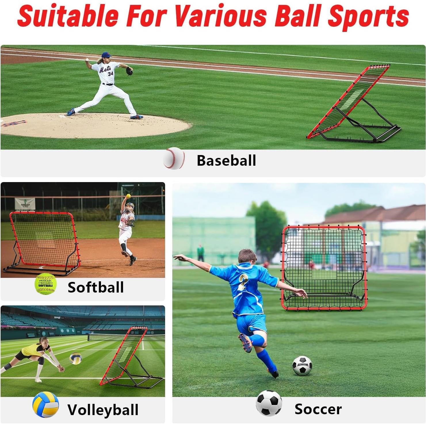 Rebotador de Fútbol/Béisbol POWSAWER 1.22x1.37m Ajustable