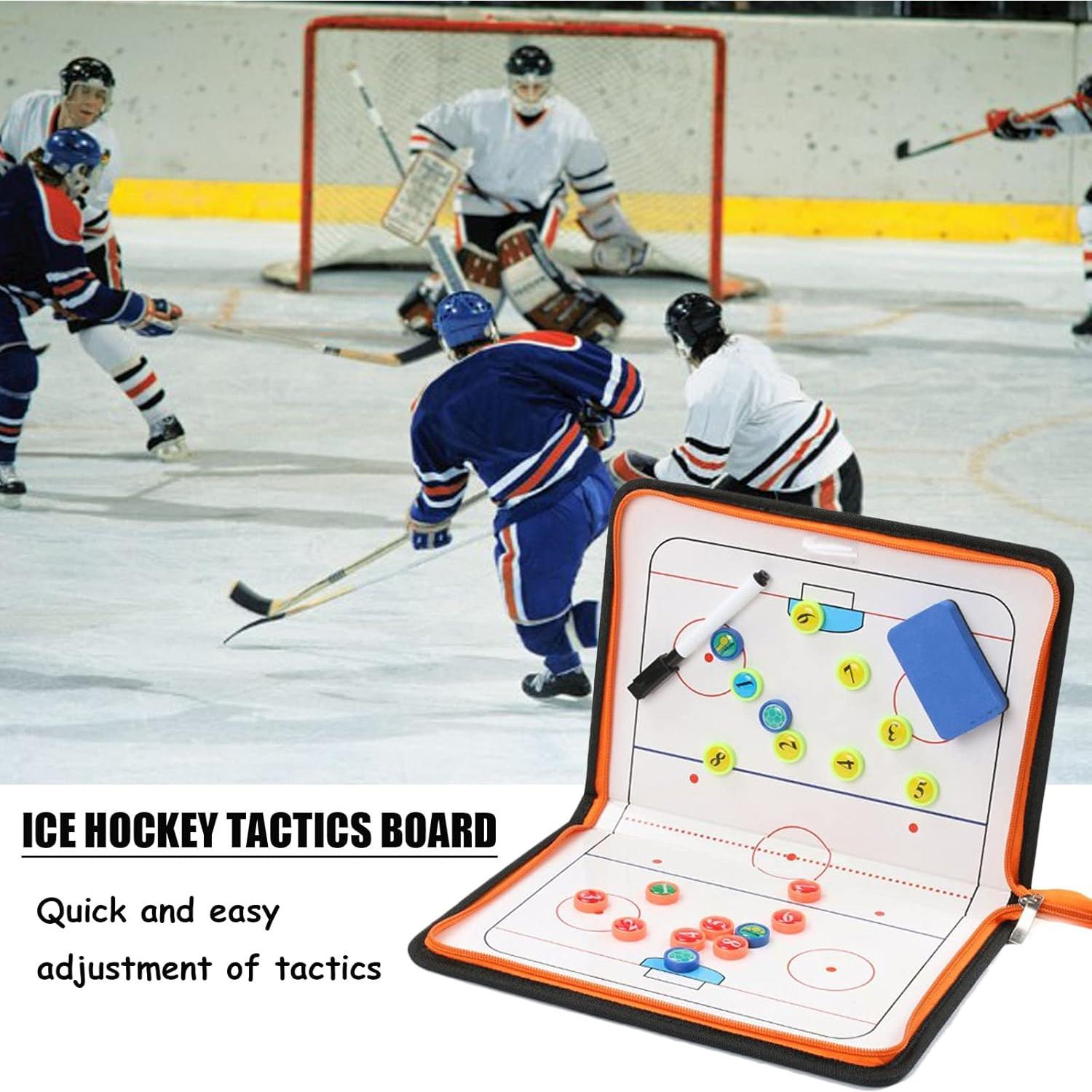 Tablero de Entrenamiento de Hockey sobre Hielo RoseFlower - Magnético, Portátil, 32.5x24cm